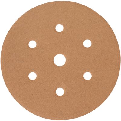 Gold Disc (50 Pieces) 500grit 150mm X 6+1 Holes Hook And Loop