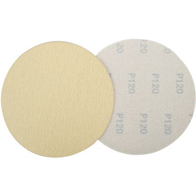 Gold Disc (50 Pieces) 120 Grit 150mm Without Hole Hook And Loop