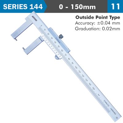 Vernier Caliper 150mm 0.04mm Acc. Outside . 0.02mm Grad. S/steel