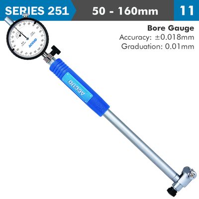 Dial Bore Gauge 50-160mm 0.018mm Acc. 0.001mm Grad.