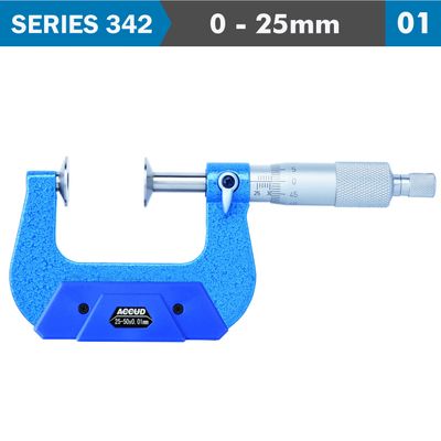 Non Rotating Spindle Disk Micrometer 0-2