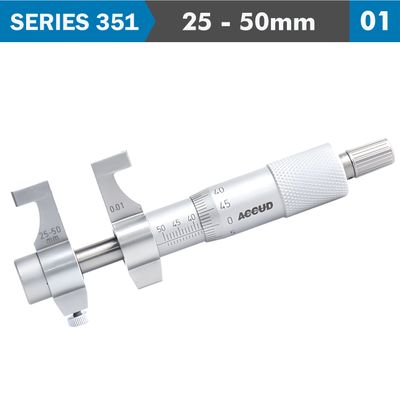 Inside Micrometer 25-50mm With Setting Ring 0.008mm Acc. 0.01mm Grad.