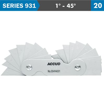 Angle Gauge 1-45 Deg. 20 Leaves 30' Acc.