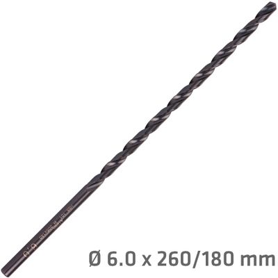 Hss Drill Bit 6mm 260 X 180 Extra Long
