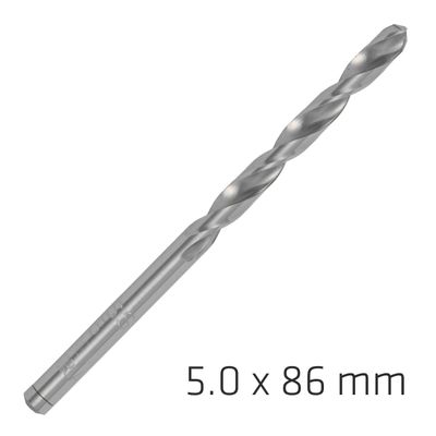 ALPEN Pro Hss 5mm Drill Din 338 Rn 135 Split Point Plastic Wallet (1