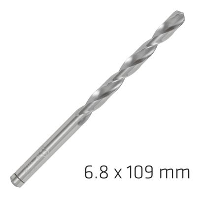 ALPEN Pro Hss 6.8mm Drill Din 338 Rn 135 Split Point Plastic Wallet