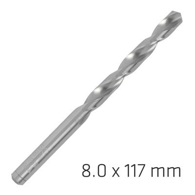 ALPEN Pro Hss 8mm Drill Din 338 Rn 135 Split Point Plastic Wallet