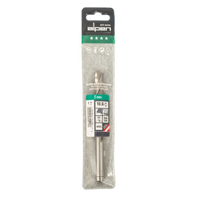 ALPEN Pro Hss 10mm Drill Din 338 Rn 135 Split Point Plastic Wallet