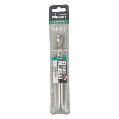 ALPEN Pro Hss 11.5mm Drill Din 338 Rn 135 Split Point Plastic Wallet