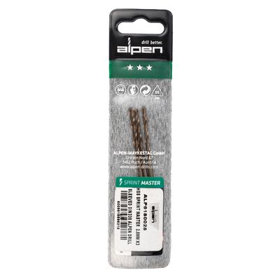 Hss Sprint Master 2.8mm X3 Sleeved Din338 ALPEN Drill Bit
