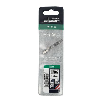 ALPEN Combination Tap Plw M6 1/4' Shank