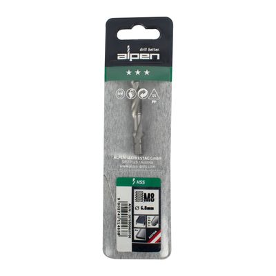 ALPEN Combination Tap Plw M8 1/4' Shank