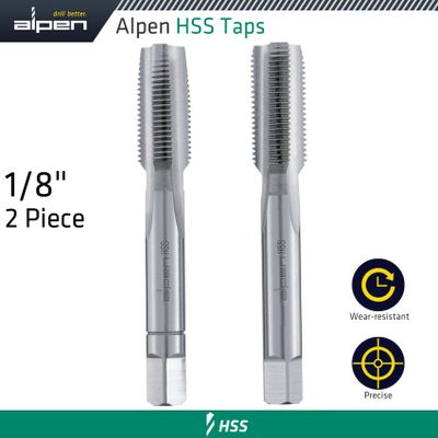 Hss Hand Tap Set Imperial G 1/8' Pouched