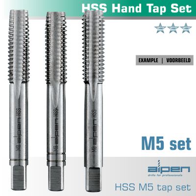Hand Tap Set In Pouch M5 Hss 0.8mm Pitch