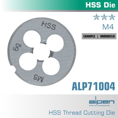 Die 4mm Round 25x9mm In Pouch Hss 0.7mm Pitch