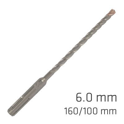 Force X 6.0 X 160/100 Sds-+ Rebar Drill Bit X4 Cutting Edges - Bulk