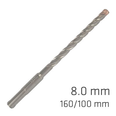Force X 8.0 X 160/100 Sds-+ Rebar Drill Bit X4 Cutting Edges - Bulk