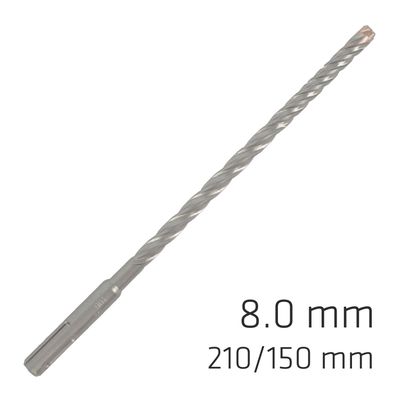 Force X 8.0 X 210/150 Sds-+ Rebar Drill Bit X4 Cutting Edges - Bulk
