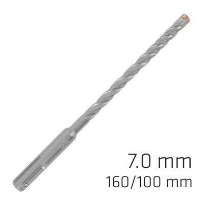 Force X 7.0 X 160/100 Sds-+ Rebar Drill Bit X4 Cutting Edges