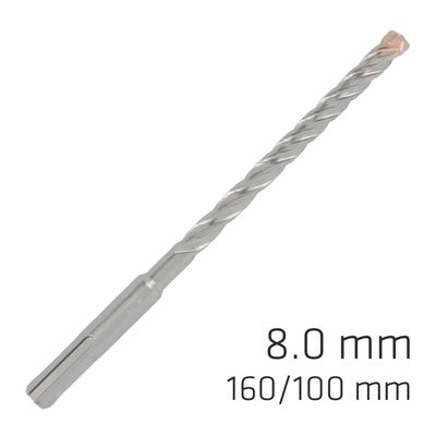 Force X 8.0 X 160/100 Sds-+ Rebar Drill Bit X4 Cutting Edges