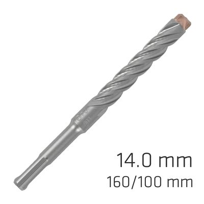 Force X 14.0 X 160/100 Sds-+ Rebar Drill Bit X4 Cutting Edges