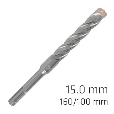 Force X 15.0 X160/100 Sds-+ Rebar Drill Bit X4 Cutting Edges
