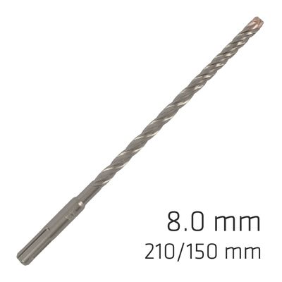 Force X 8.0 X 210/150 Sds-+ Rebar Drill Bit X4 Cutting Edges