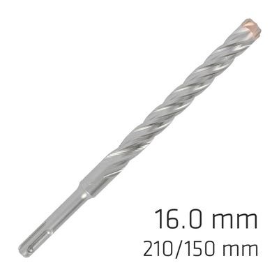 Force X 16.0 X 210/150 Sds-+ Rebar Drill Bit X4 Cutting Edges
