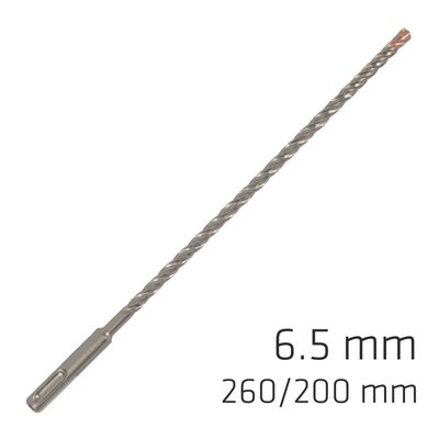 Force X 6.5 X 260/200 Sds-+ Rebar Drill Bit X4 Cutting Edges