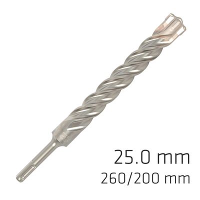 Force X 25.0 X 250/200 Sds-+ Rebar Drill Bit X4 Cutting Edges