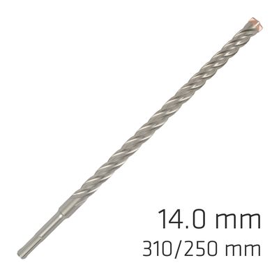 Force X 14.0 X 310/250 Sds-+ Rebar Drill Bit X4 Cutting Edges