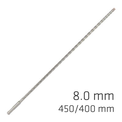 Force X 8.0 X 450/400 Sds-+ Rebar Drill Bit X4 Cutting Edges