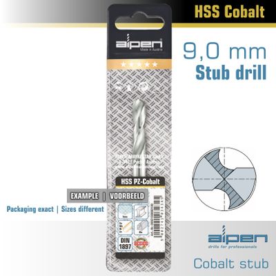 Cobalt Drill Bit Short Pouch 9.0mm