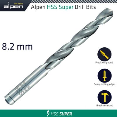 Hss Super Drill Bit 8.2mm Bulk