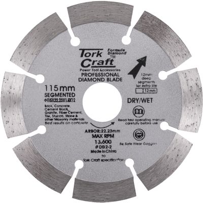Diamond Blade Segmented 115mm With 12mm Segments