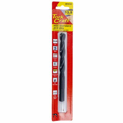 Drill Bit Hss St&ard 13.5mm Reduced Shank 1/card