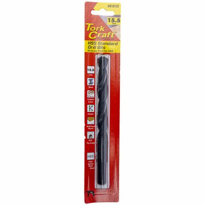 Drill Bit Hss St&ard 15.5mm Reduced Shank 1/card