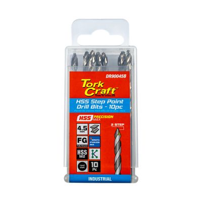 Precision-max Step Point 4.5mm Hss Drill 10 Pack