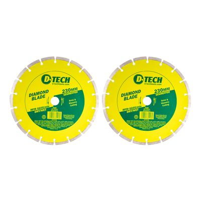 Diamond Blade Segmented Std. 230 X 22.23mm Bulk 2pc