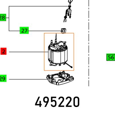 Field Coil Of 2200 Eb 230v Vollst.