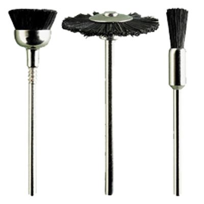 Assorted Black Bristle Brushes. 3pcs