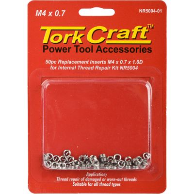 Thread Repair Kit M4 X 0.7 X1.0d Repl. Inserts For Nr5004