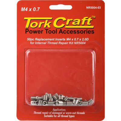 Thread Repair Kit M4 X 0.7 X 2.0d Repl. Inserts For Nr5004