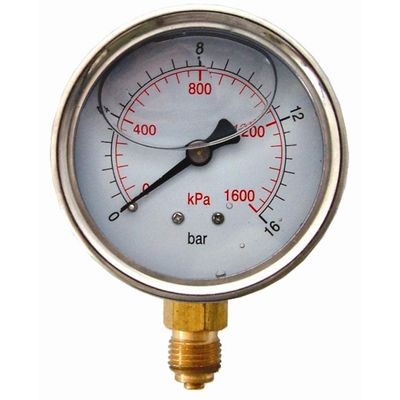 Press. Gauge 63mm Glycerine 1/4
