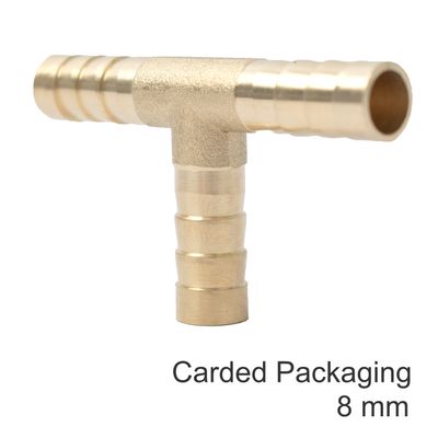 T Type Hose Connector 8mm 1pce Blister