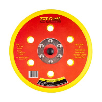 Da S&er Pad Hook & Loop 6 Holes 5 16 - 24unf 150mm 6'