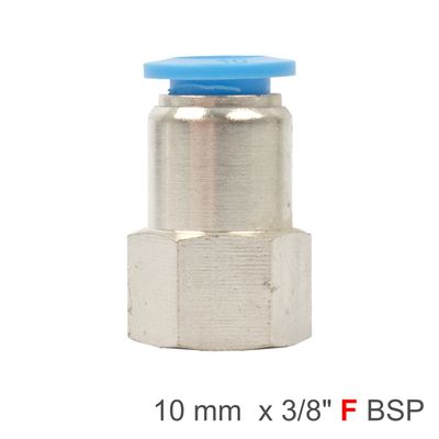 Pu Hose Fitting Straight Stud 10mm-3/8 F