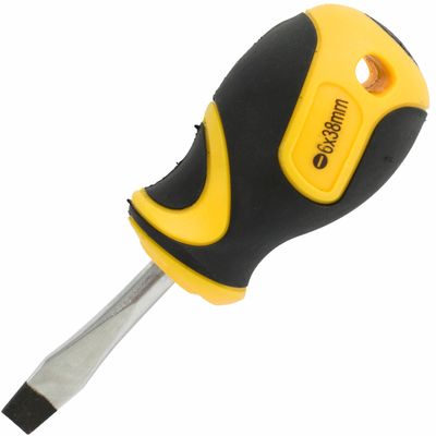 Screwdriver Slotted 6 X 38mm Stubby