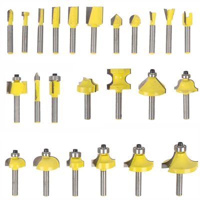 Router Bit Set 24pc Alum.case 1/4'