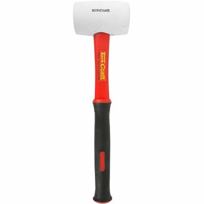 Hammer Rubber Mallet 450g (16oz) Fibreglass H&le White Non-marking